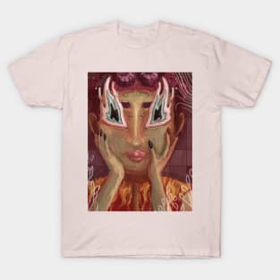 Halloween Flaming Girl T-Shirt